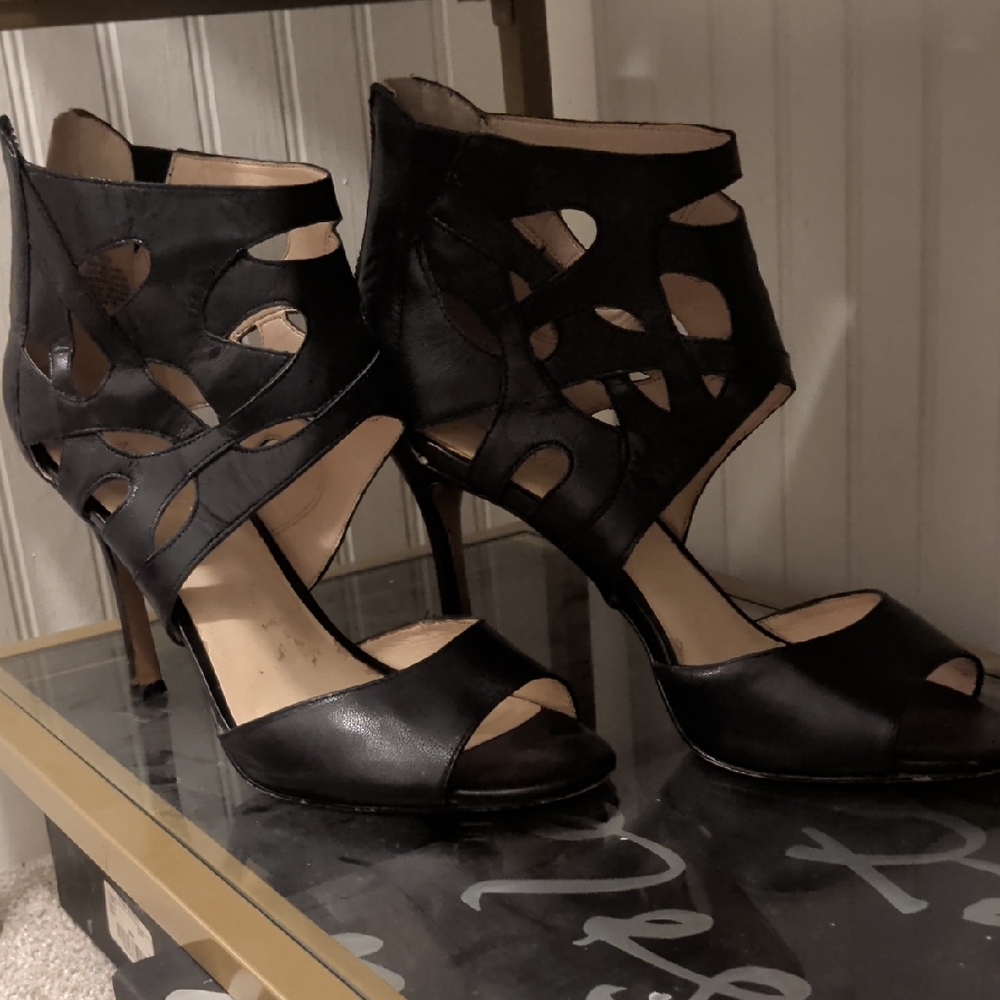 Nine West Black Cutout Heels